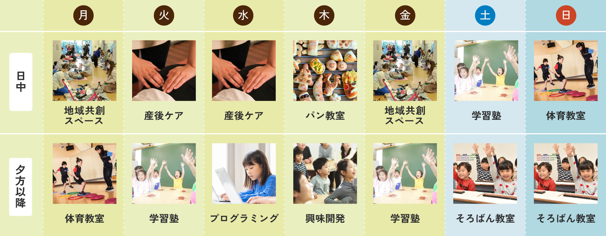 スタジオスケジュール(たまプラーザ)